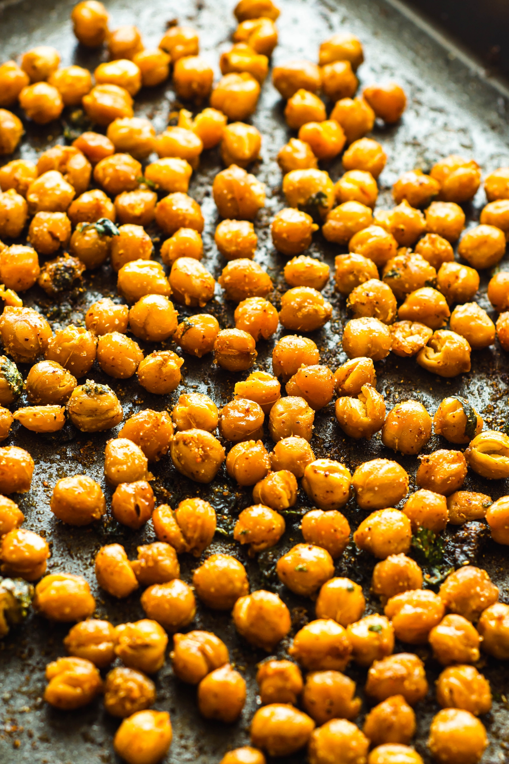 Roasted Chickpeas on a baking tray