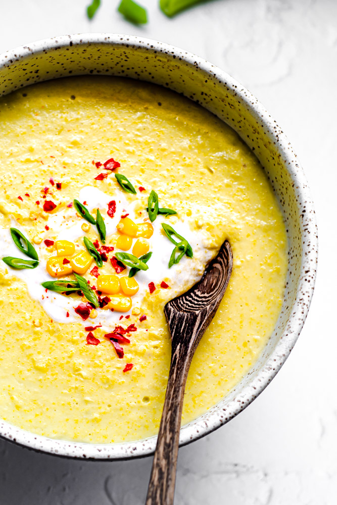 Creamy Corn Chowder in a bowl.
