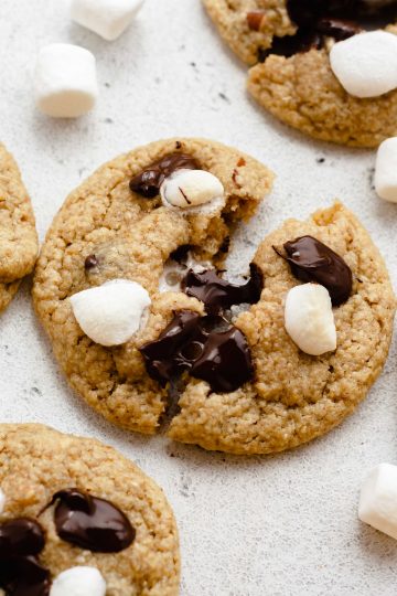 vegan and gluten-free s'mores cookies